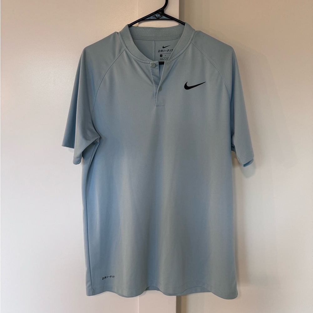 Nike Men’s Light Blue DRI-FIT Blade Polo - Medium